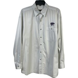Gear For Sports Shirt L White Button Down Relaxed Fit KState Embroidered Classic